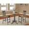 International Concepts Round 30 in Rd Ped Gathering Ht Table, 2 San Remo Stools, Hickory/Coal, 30 in W, 30 in L, 35.9 in H K45-30RT-27B-S102-2 - alternate 2